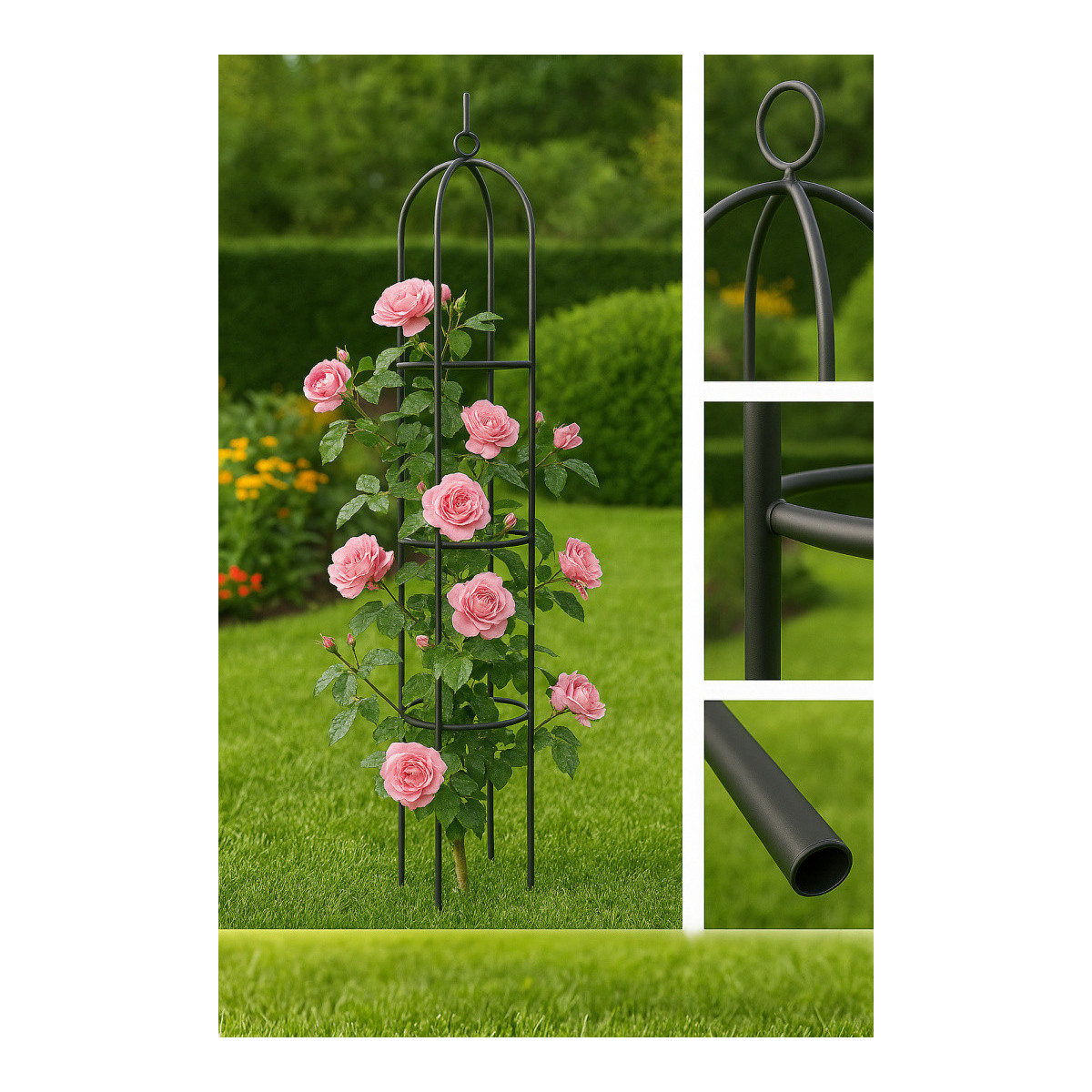 Pergolă metalică pentru trandafiri, 195 cm