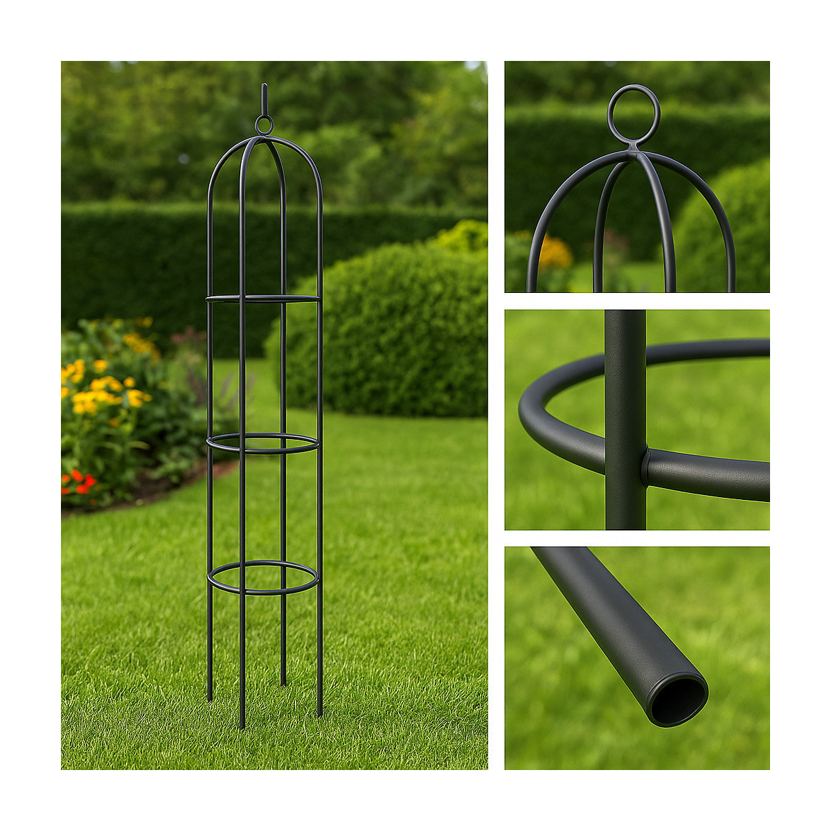 Pergolă metalică pentru trandafiri, 195 cm