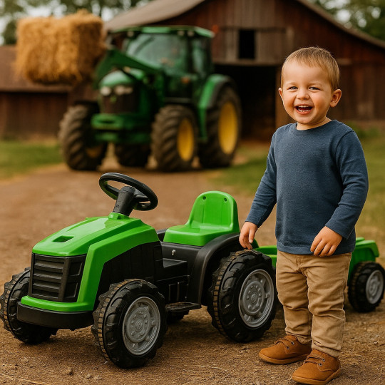 Tractor cu baterii cu remorcă cu telecomandă