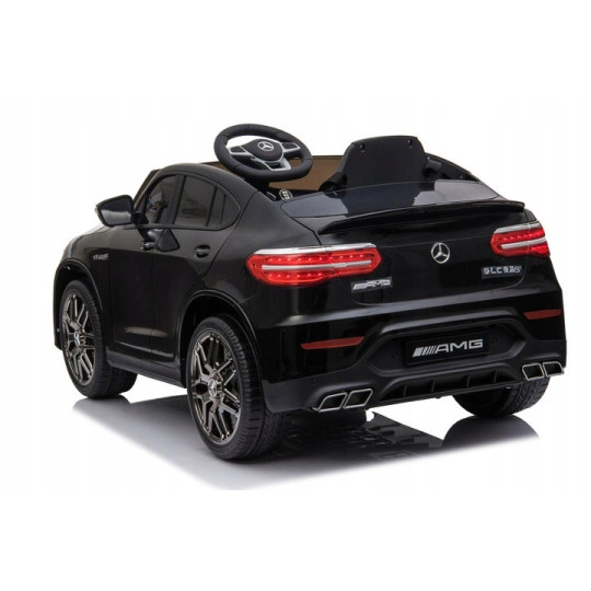 Mașină electrică pentru copii Mercedes-Benz GLC63S AMG neagră cu telecomandă
