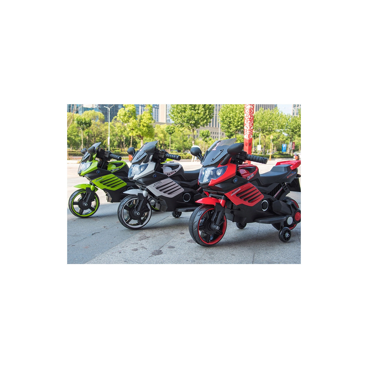 Motocicleta electrică K1500 pentru copii – în diferite culori cu lumini LED