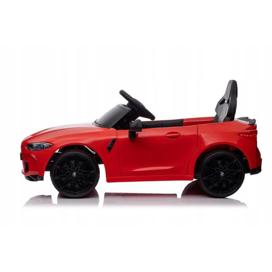 Mașină electrică pentru copii BMW M4 în culoarea roșie cu comandă la distanță