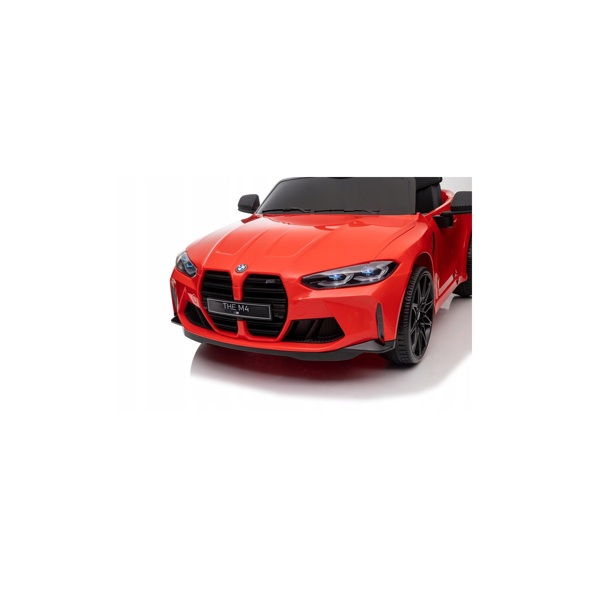 Mașină electrică pentru copii BMW M4 în culoarea roșie cu comandă la distanță