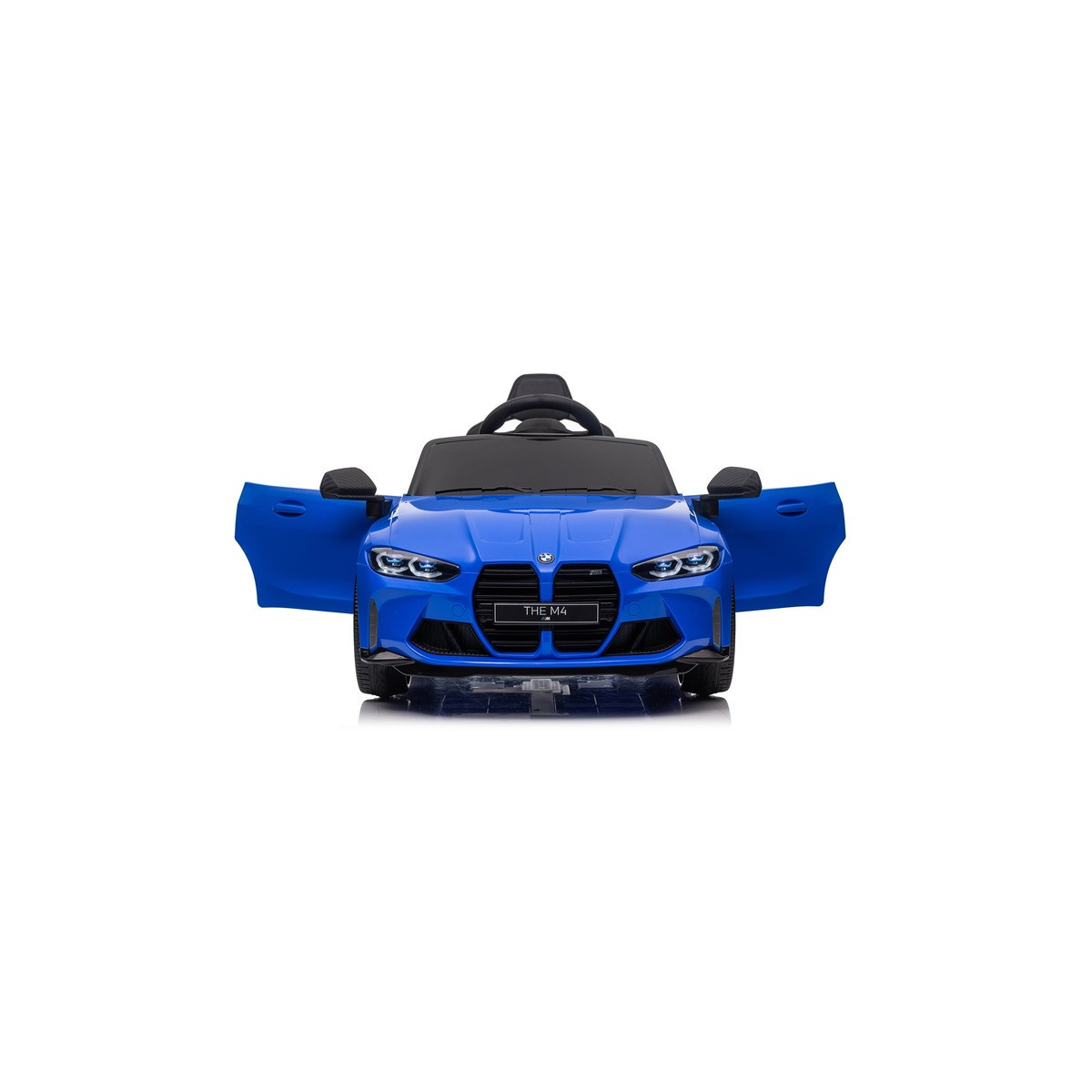 Mașină electrică pentru copii BMW M4 în culoarea albastră cu telecomandă