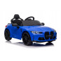 Mașină electrică pentru copii BMW M4 în culoarea albastră cu telecomandă