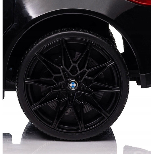 Mașină electrică pentru copii BMW M4 de culoare neagră cu telecomandă