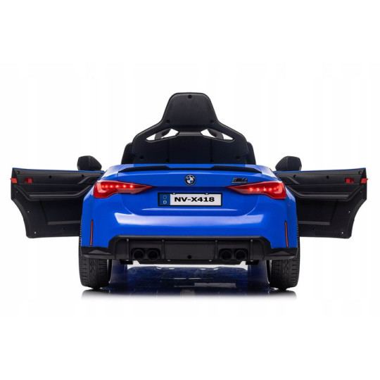 Mașină electrică pentru copii BMW M4 de culoare neagră cu telecomandă