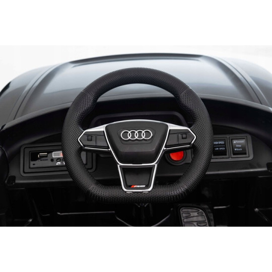 Mașină electrică pentru copii Audi RS e-tron GT 4x4 de culoare neagră