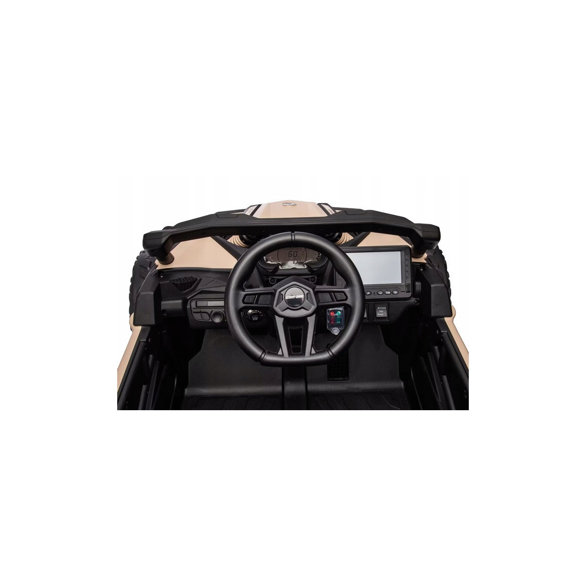 Mașină electrică pentru copii CAN-AM Maverick UTV 24V – aurie, roți EVA, tracțiune 4×4