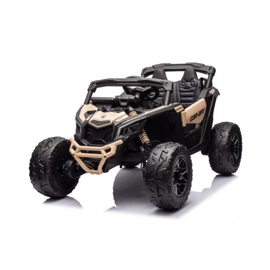 Mașină electrică pentru copii CAN-AM Maverick UTV 24V – aurie, roți EVA, tracțiune 4×4