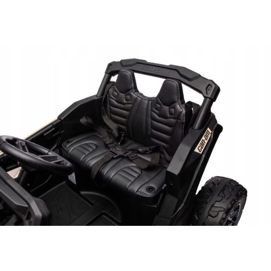 Mașină electrică pentru copii CAN-AM Maverick UTV 24V, culoare roșie, roți EVA, tracțiune 4×4