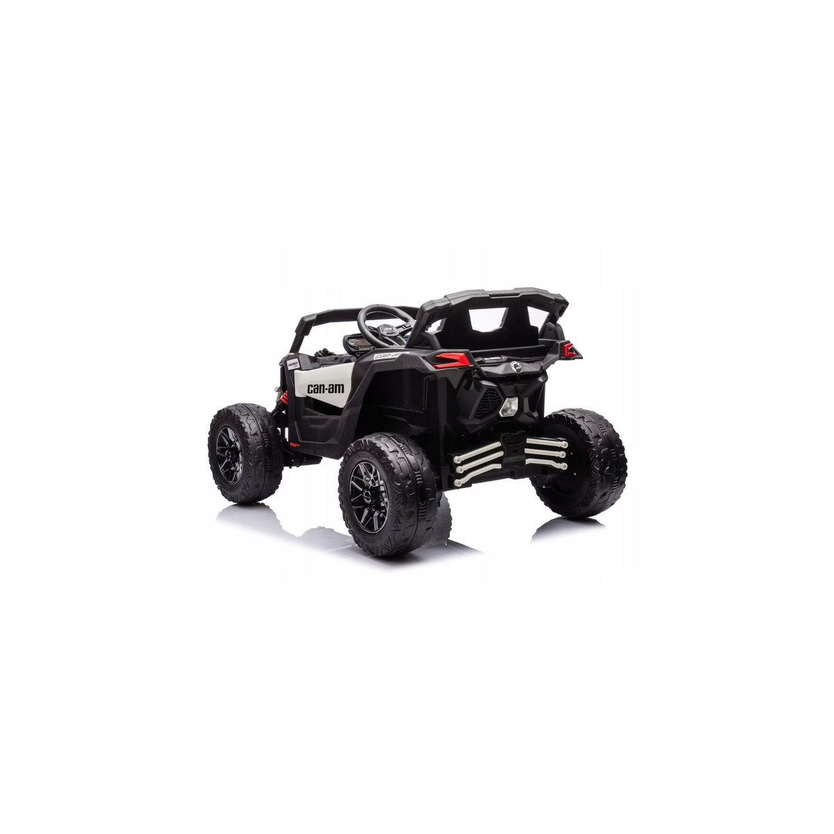 Mașină electrică pentru copii CAN-AM Maverick UTV 24V albă, roți EVA, tracțiune 4×4