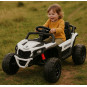 Mașină electrică pentru copii CAN-AM Maverick UTV 24V albă, roți EVA, tracțiune 4×4