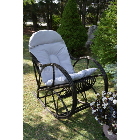 Scaun de grădină suspendat Wenge cu pernă de culoare gri