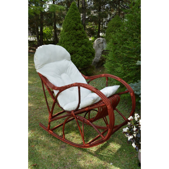 Vișinică swinging chair cu pernă albă
