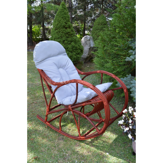 Chaise-longue de grădină vișinie cu perne gri