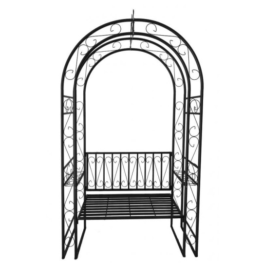Pergola de grădină cu băncuță 130x48x238 cm