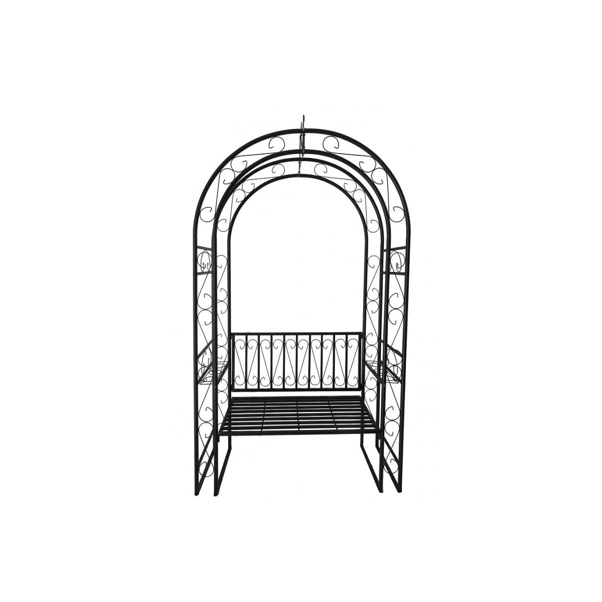 Pergola de grădină cu băncuță 130x48x238 cm