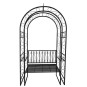 Pergola de grădină cu băncuță 130x48x238 cm