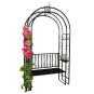 Pergola de grădină cu băncuță 130x48x238 cm