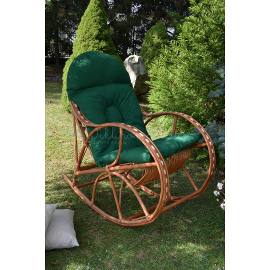 Scaun de grădină suspendat cu pernă verde