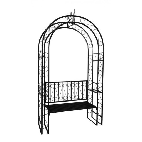 Pergola de grădină cu băncuță 130x48x238 cm