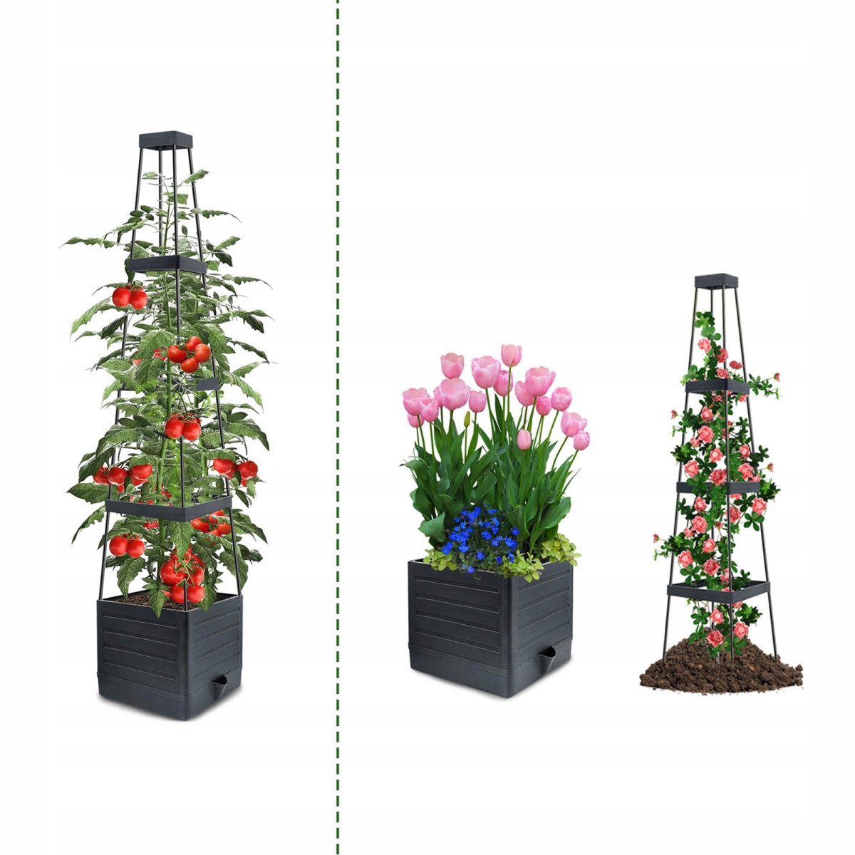 Vaza cu suport, 26x26x126 cm