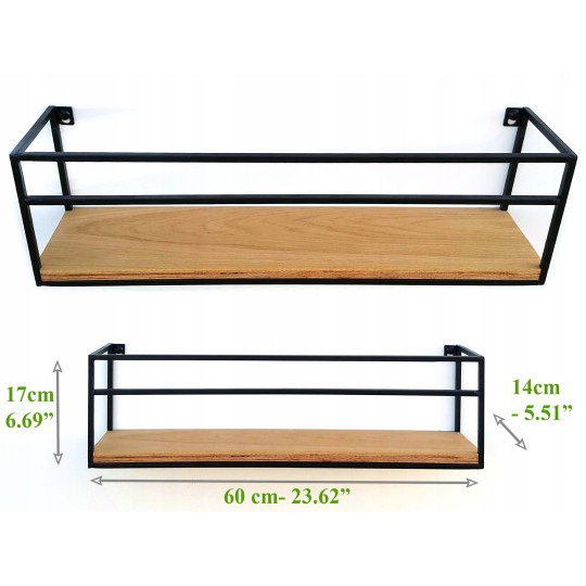 Raft metalic pentru vin și alcool, 60 cm