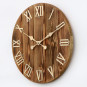 Ceas de perete din lemn, tăcut, cu diametrul de 49 cm