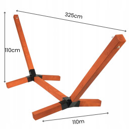 Ultra puternica hamacă BOHO neagră, cu suport impregnabil, 350kg