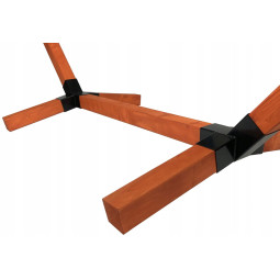 Ultra puternica hamacă BOHO neagră, cu suport impregnabil, 350kg