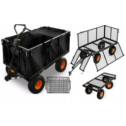 Vozuri de grădină de calitate în culoarea neagră 220L