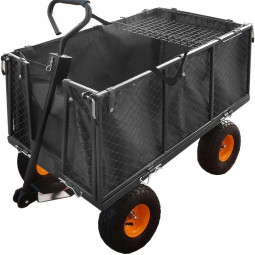 Vozuri de grădină de calitate în culoarea neagră 220L