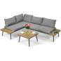 Mobilier de grădină de culoare gri