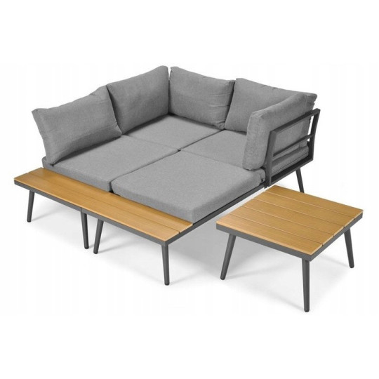 Mobilier de grădină de culoare gri
