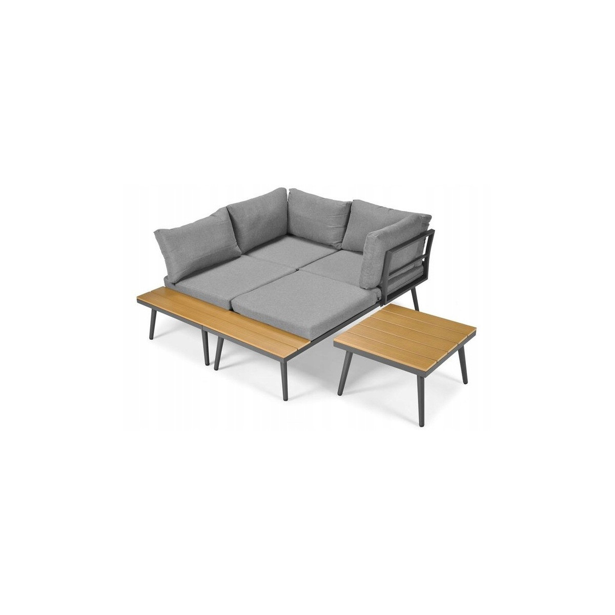 Mobilier de grădină de culoare gri