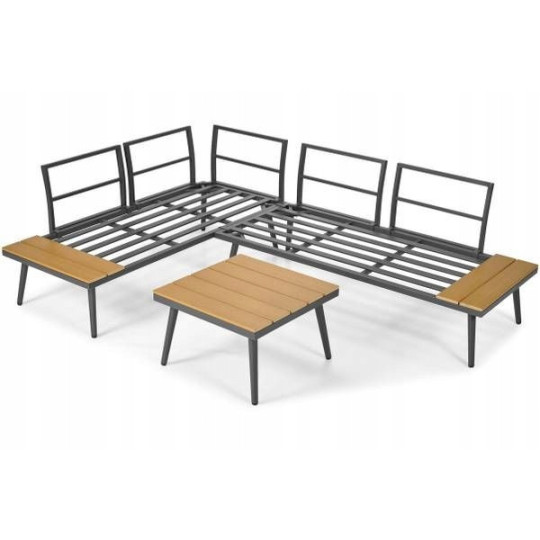 Mobilier de grădină de culoare gri