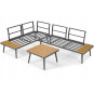 Mobilier de grădină de culoare gri