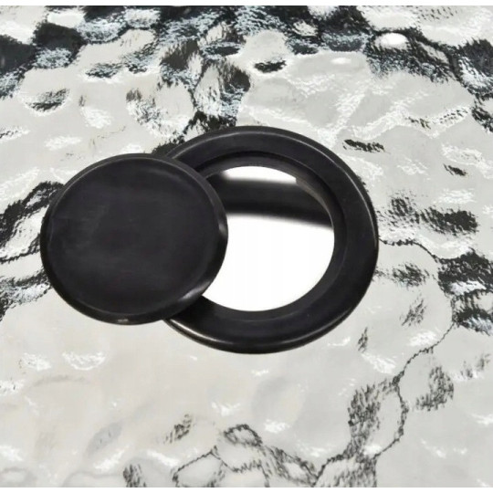 Masă de grădină mare cu sticlă 150x90CM, neagră