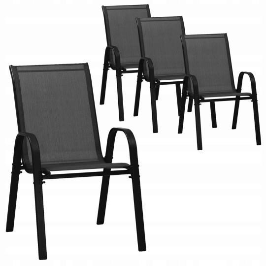 Set de 4 scaune moderne pentru grădină pentru terasă, balcon