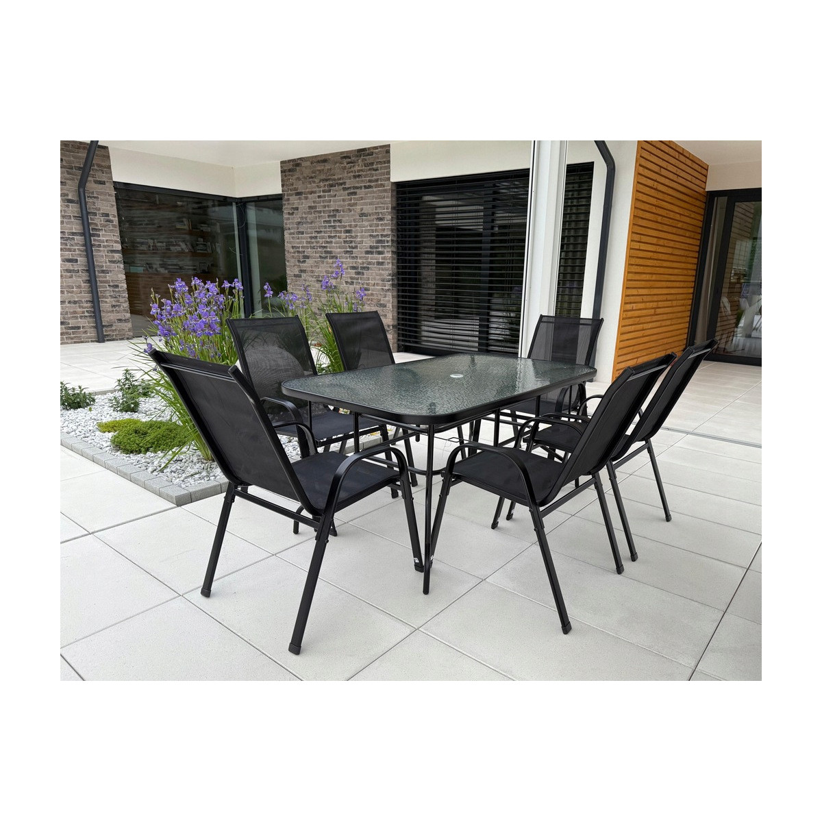 Set de 6 scaune moderne pentru grădină, terasă, balcon