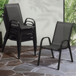 Set de 6 scaune moderne pentru grădină, terasă, balcon