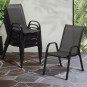 Set de 6 scaune moderne pentru grădină, terasă, balcon