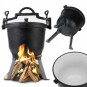 Boiler smaltat pentru foc sau grătar 11L + cadou
