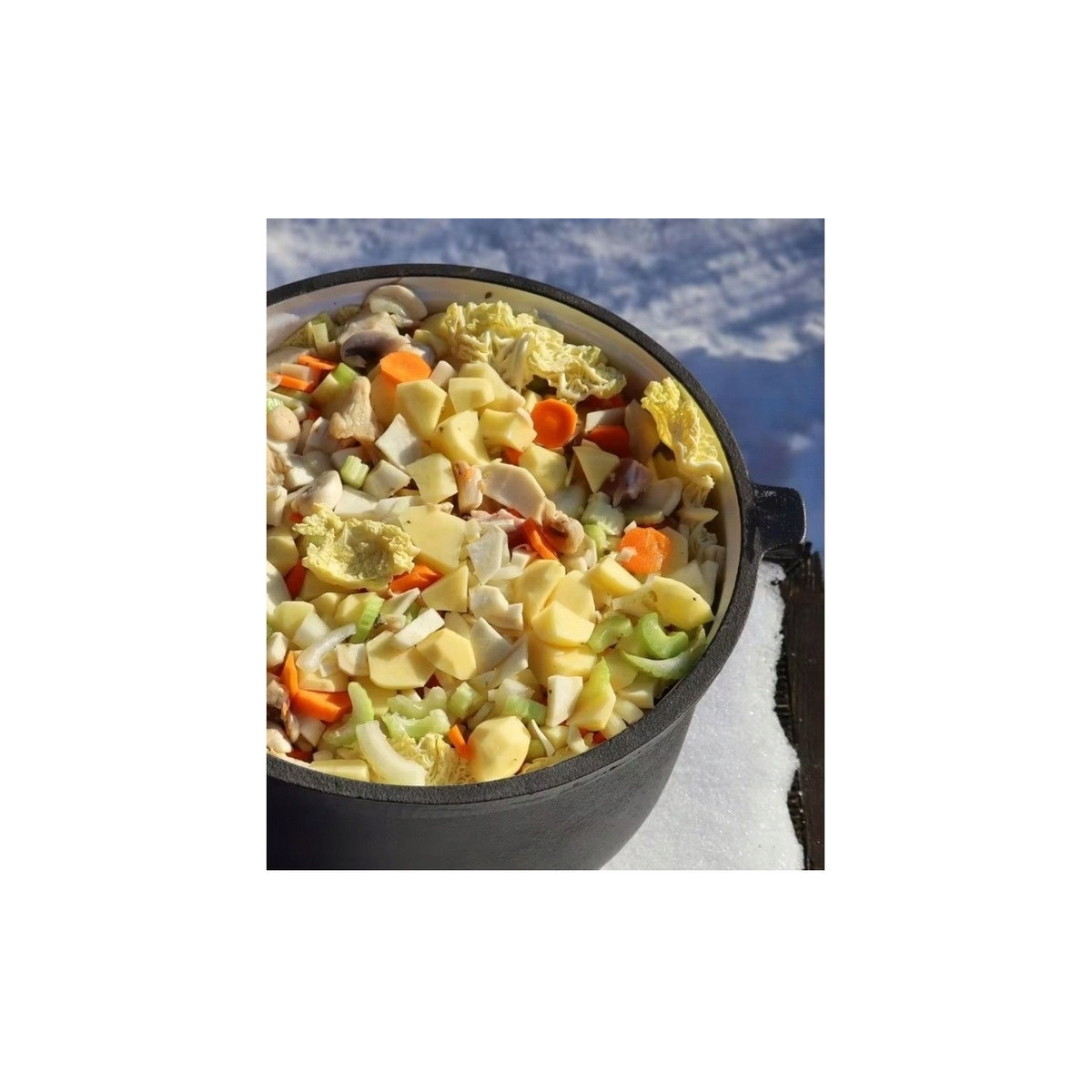 Boiler smaltat pentru foc sau grătar 11L + cadou