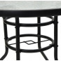 Meseu rotund pentru balcon, terasă, cu sticlă, diametru 80 cm