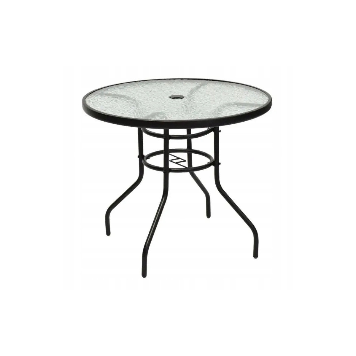 Meseu rotund pentru balcon, terasă, cu sticlă, diametru 80 cm