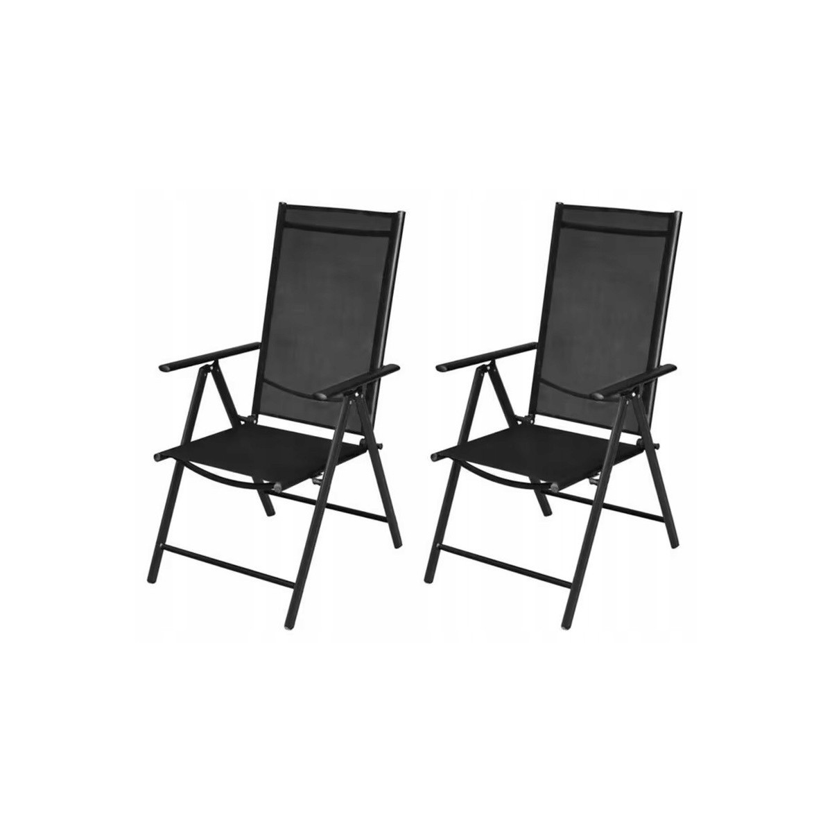 Set de 2 scaune de grădină cu spătar reglabil