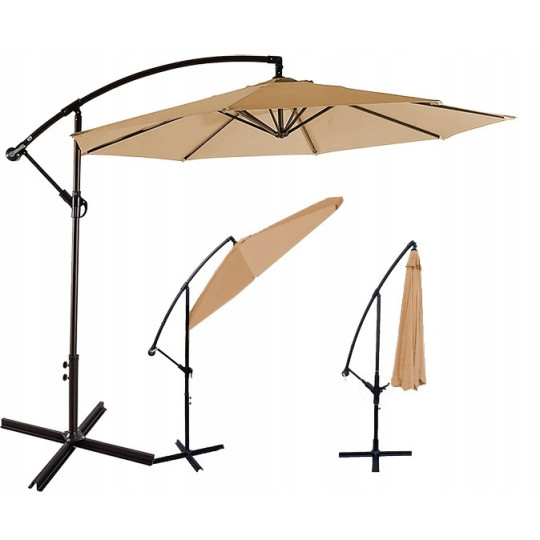 Cappucino umbrelă de grădină mare 300cm