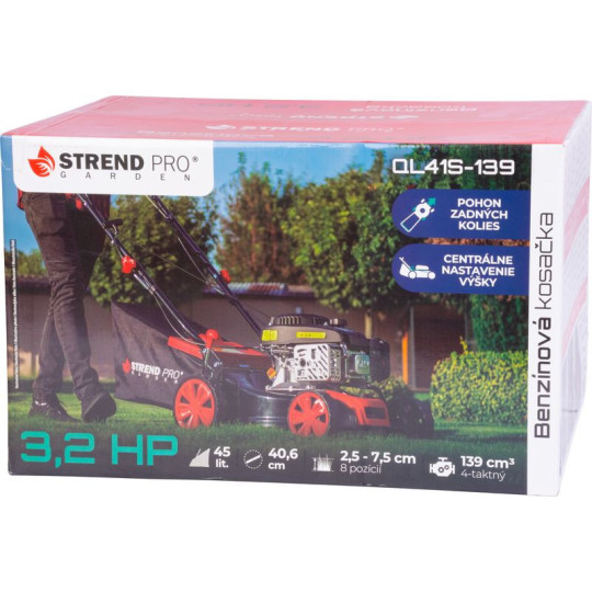 Mașină de tuns iarba cu benzină QL41S-139, 2,4 kw, cu lățimea de tăiere de 40,6 cm + tracțiune, LONCIN